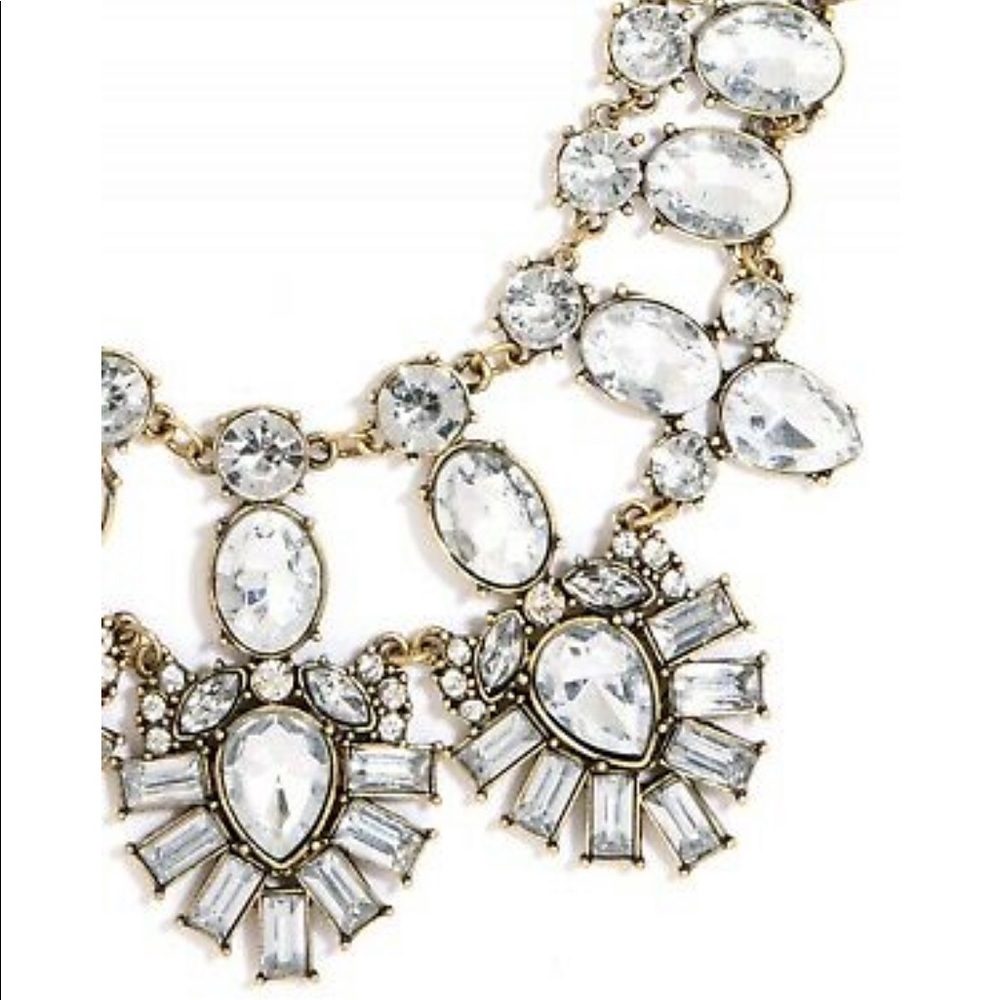 BaubleBar Crystal Feather Bib necklace - Picture 2 of 5